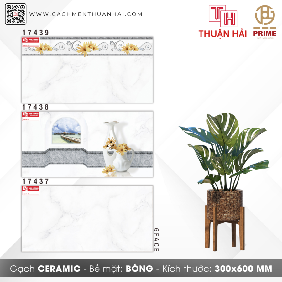 GẠCH ỐP TƯỜNG 30x60 PRIME 17439 - 17438 - 17437