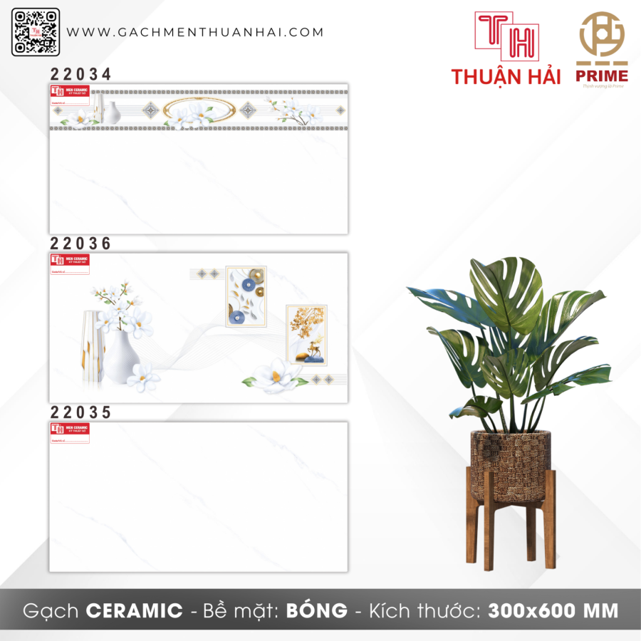 GẠCH ỐP TƯỜNG 30x60 PRIME 22034 - 22036 - 22035