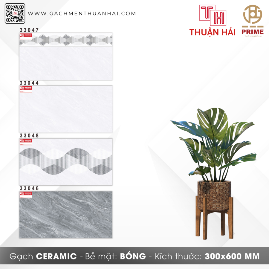 GẠCH ỐP TƯỜNG 30x60 PRIME 33047 - 33044 - 33048 - 33046