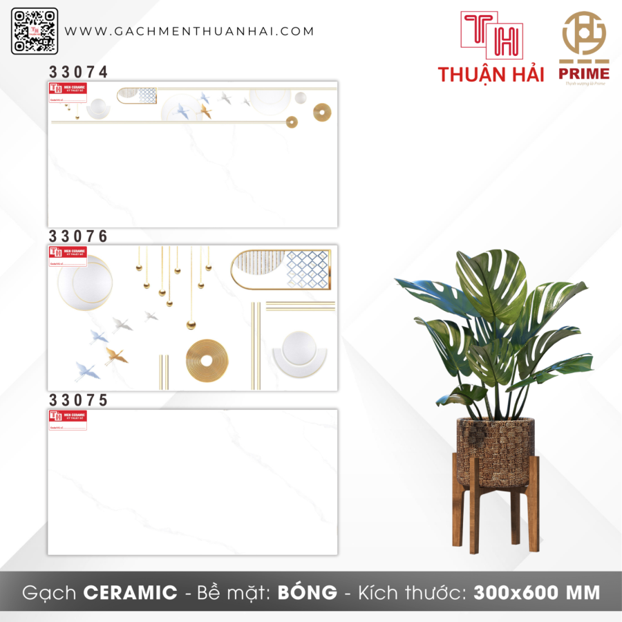 GẠCH ỐP TƯỜNG 30x60 PRIME 33074 - 33076 - 33075