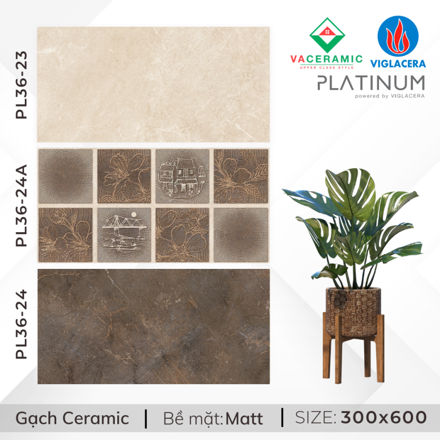 GẠCH ỐP TƯỜNG 30x60 VIGLACERA PL36-23-24A-24