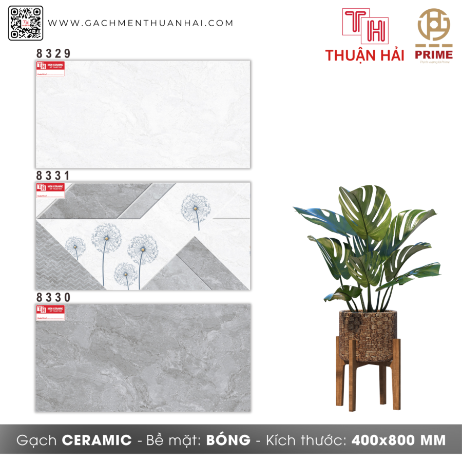 GẠCH ỐP TƯỜNG 40x80 PRIME 8329 - 8331 - 8330
