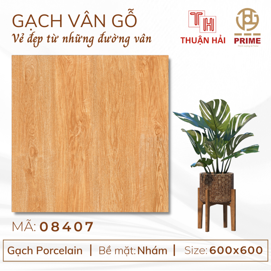 GẠCH GIẢ GỖ 60x60 PRIME 8407
