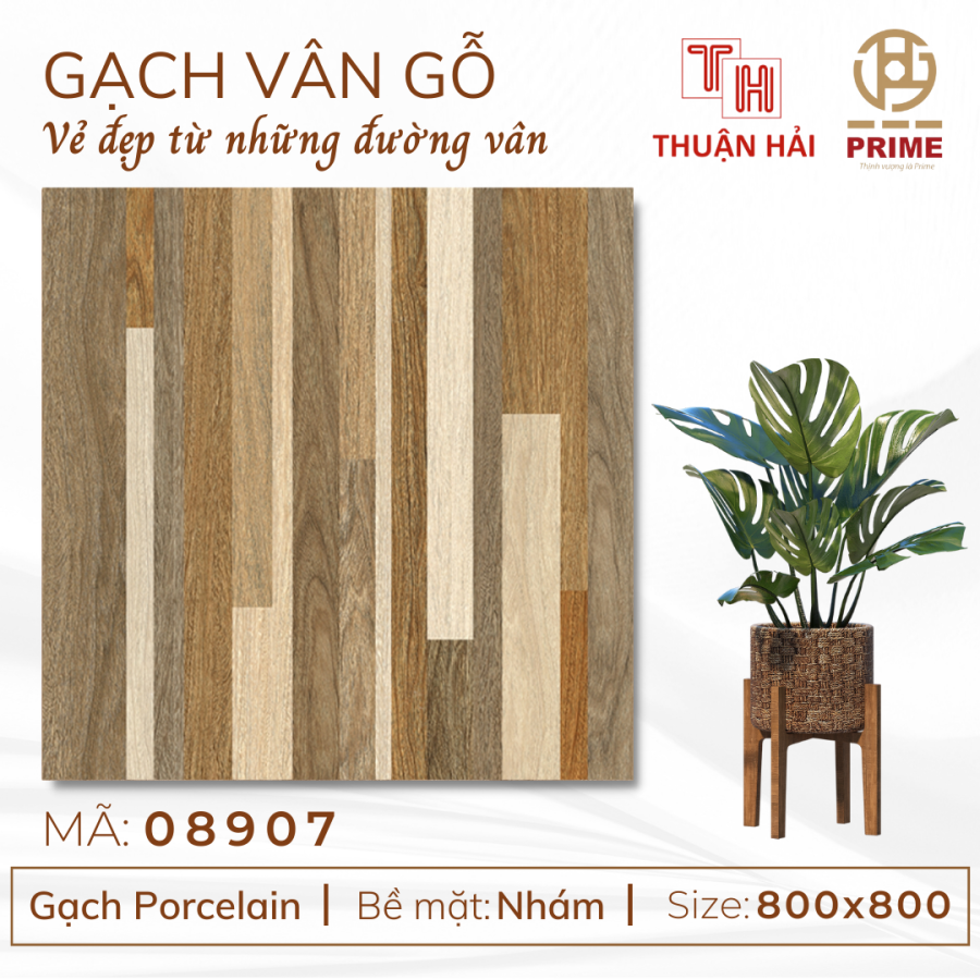 GẠCH GIẢ GỖ 80x80 PRIME 8907