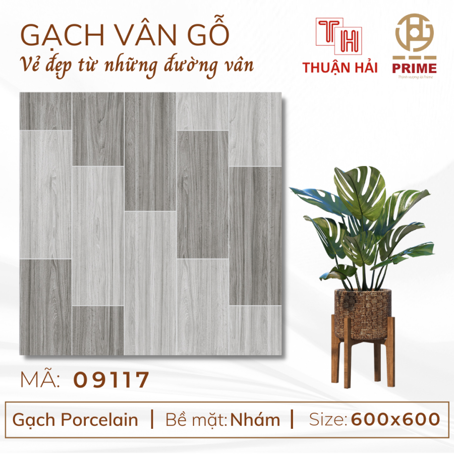 GẠCH GIẢ GỖ 60x60 PRIME 9117