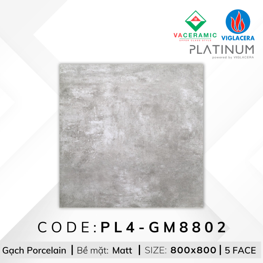 GẠCH LÁT NỀN 80x80 VIGLACERA PL4-GM8802