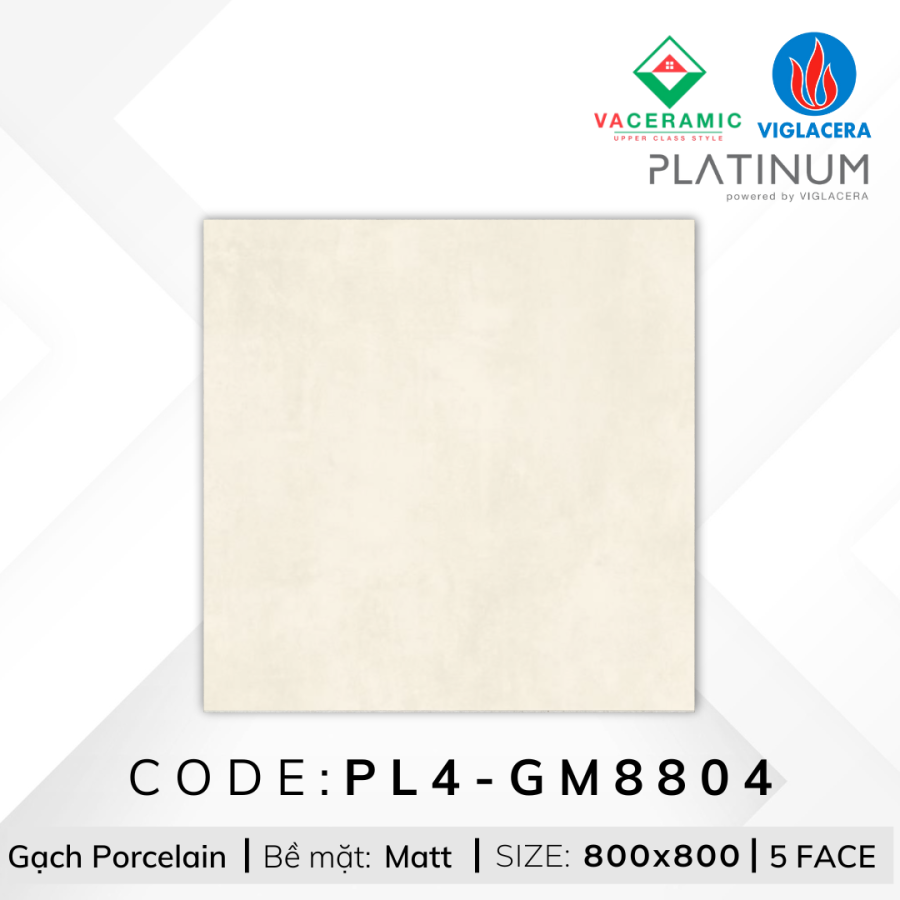 GẠCH LÁT NỀN 80x80 VIGLACERA PL4-GM8804