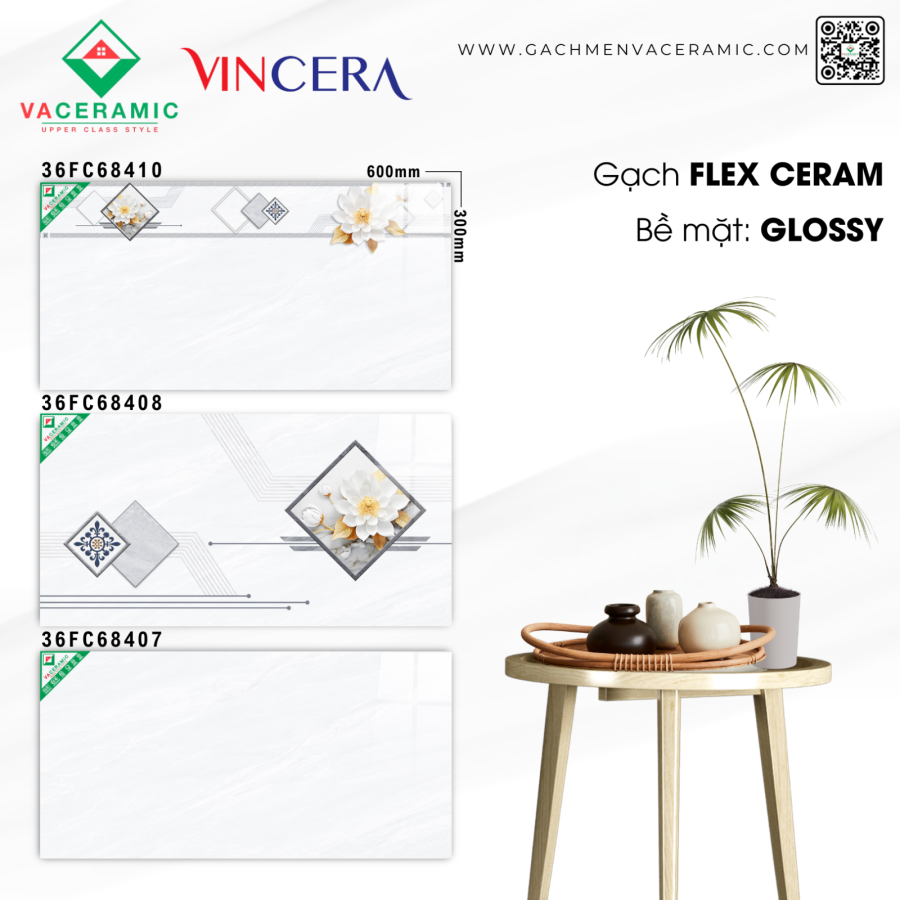 GẠCH ỐP TƯỜNG 30x60 VINCERA 68410 - 68408 - 68407