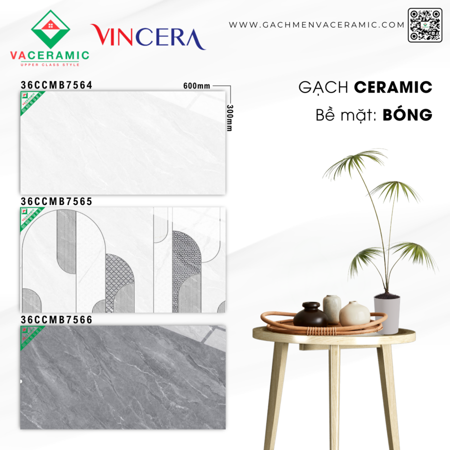 GẠCH ỐP TƯỜNG 30x60 VINCERA 7564 - 7565 - 7566