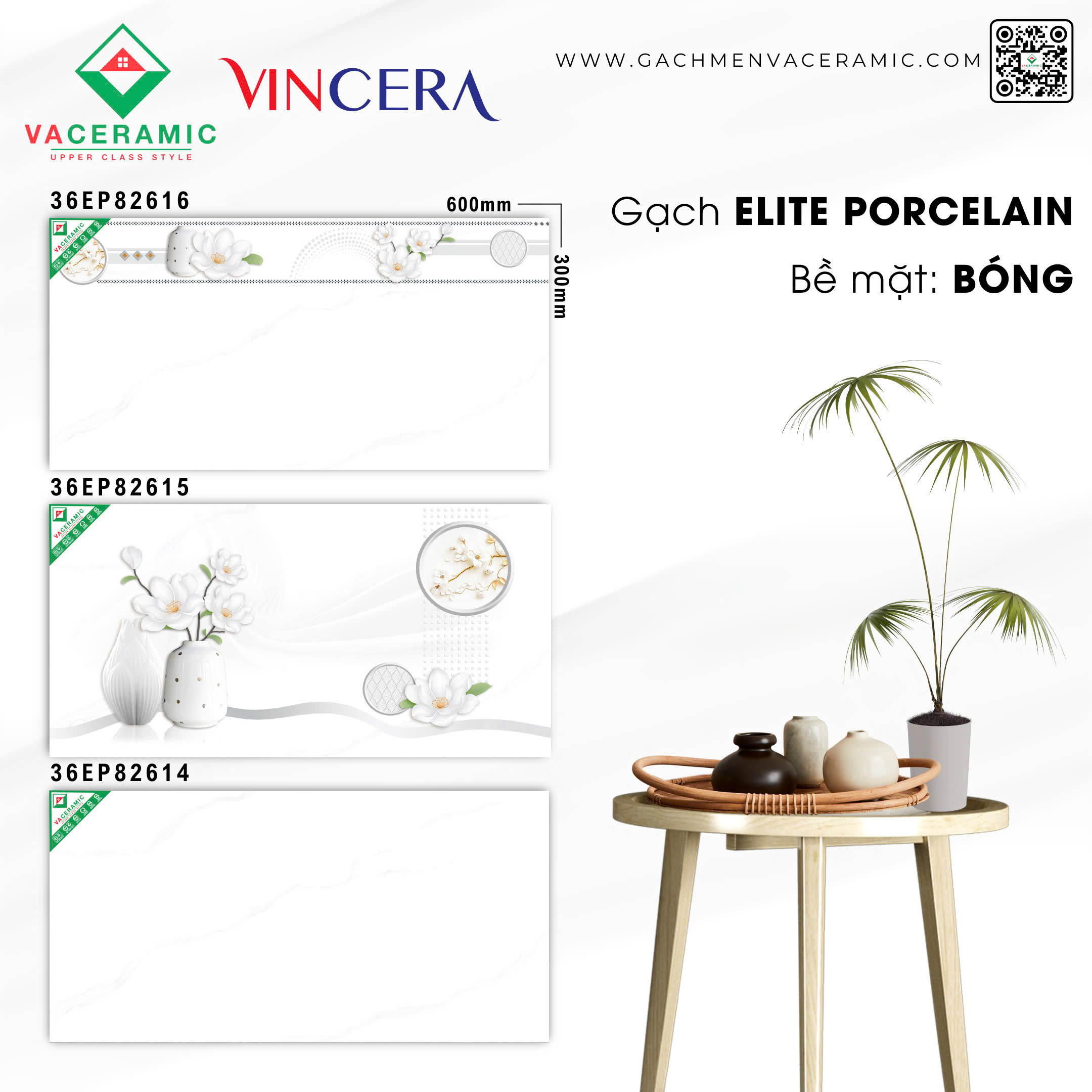 GẠCH ỐP TƯỜNG 30x60 VINCERA 82616 - 82615 - 82614