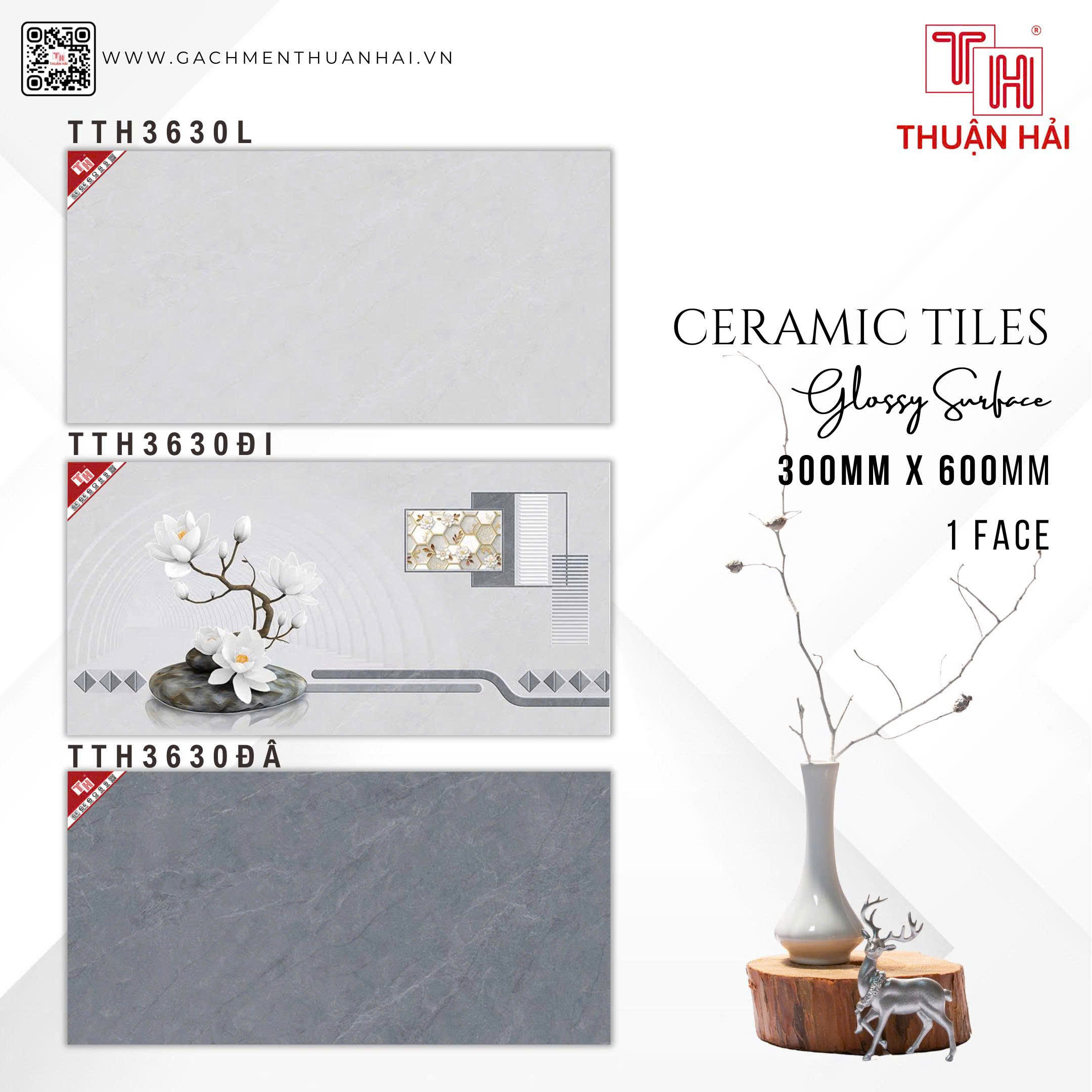 GẠCH ỐP TƯỜNG 30x60 HÀ THANH 3630 L - 3630 ĐI - 3630 ĐÂ