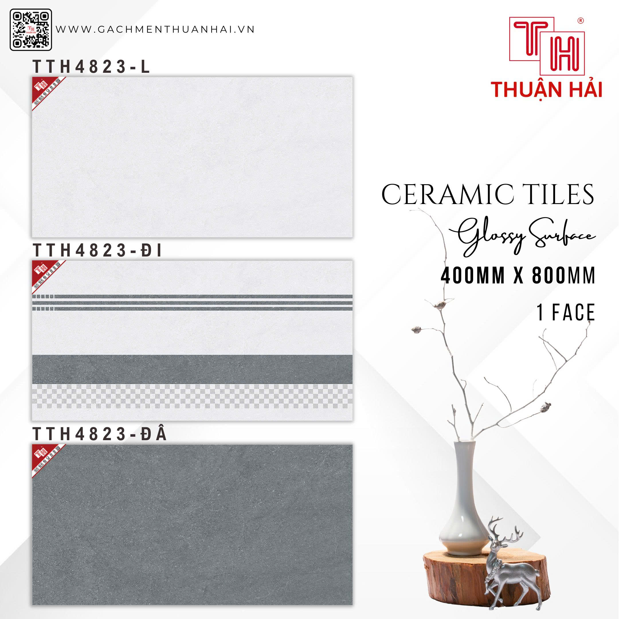 GẠCH ỐP TƯỜNG 40x80 HÀ THANH 4823 L - 4823 ĐI - 4823 ĐÂ