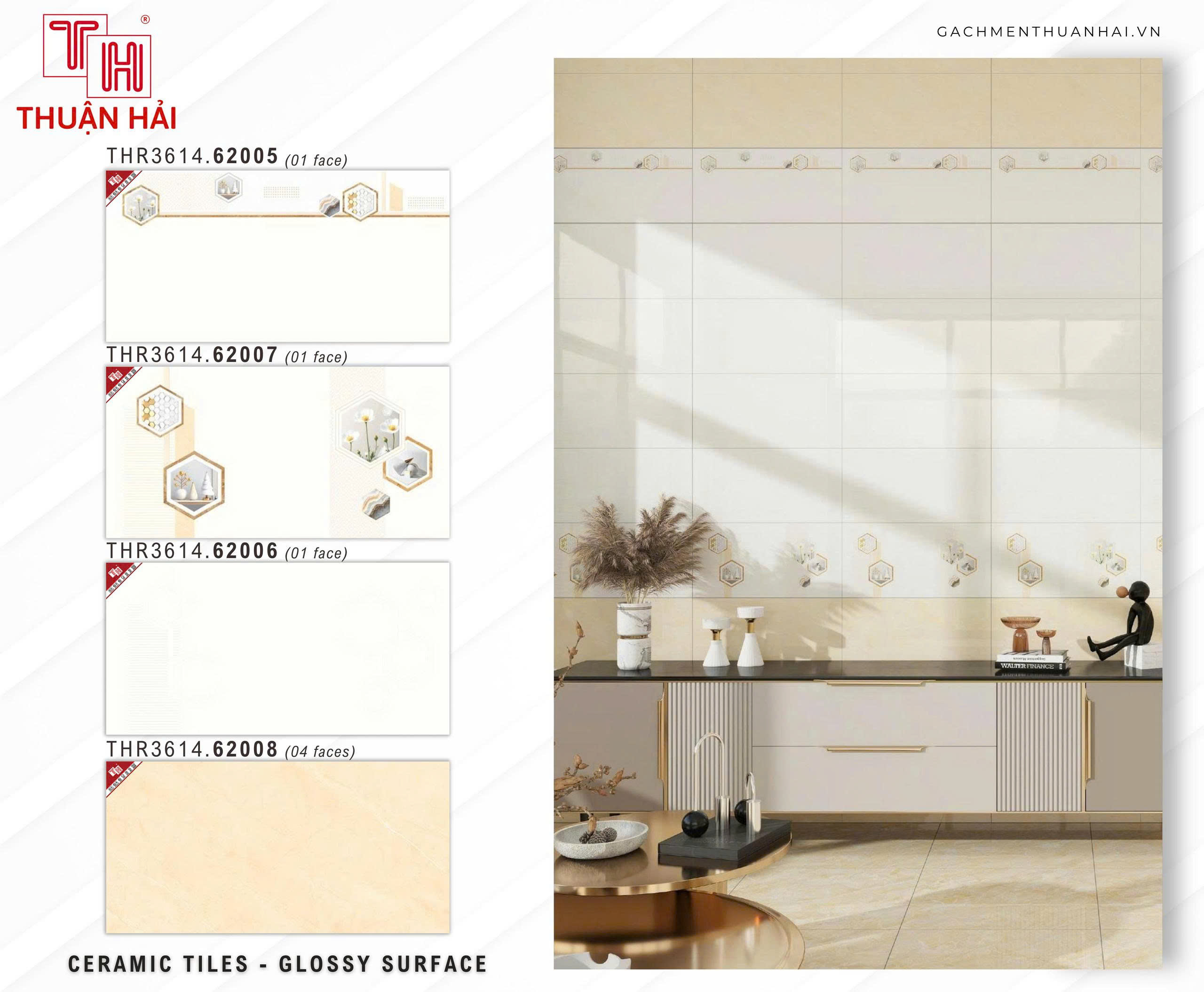 GẠCH ỐP TƯỜNG 30x60 PRIME 62005 - 62007 - 62006 - 62008